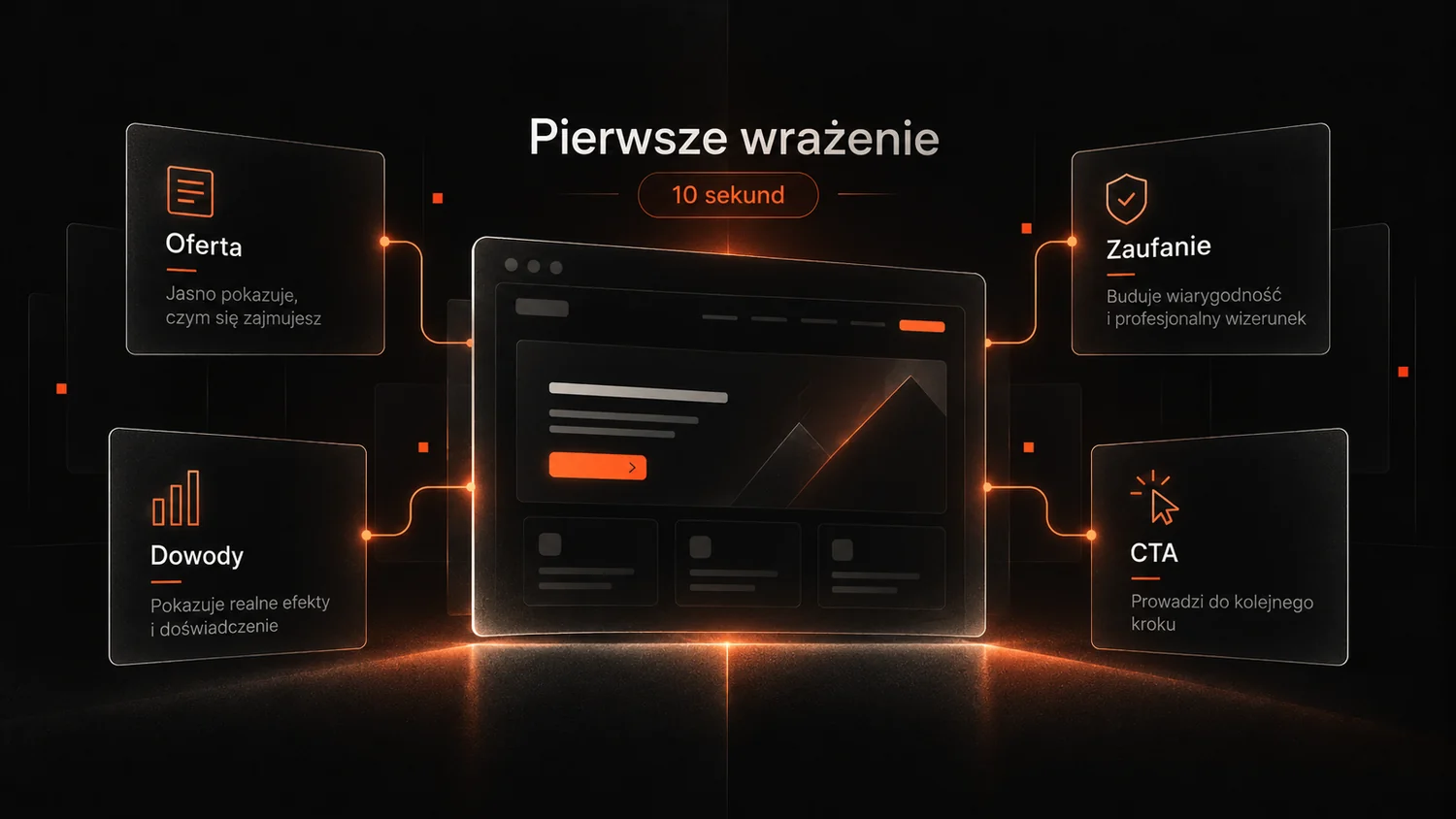 Pierwsze 10 sekund na stronie: oferta, zaufanie, dowody i CTA